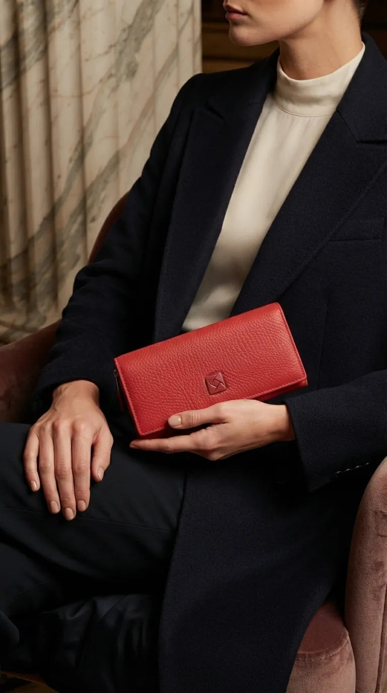 Red Formal Wallet For Women P71082