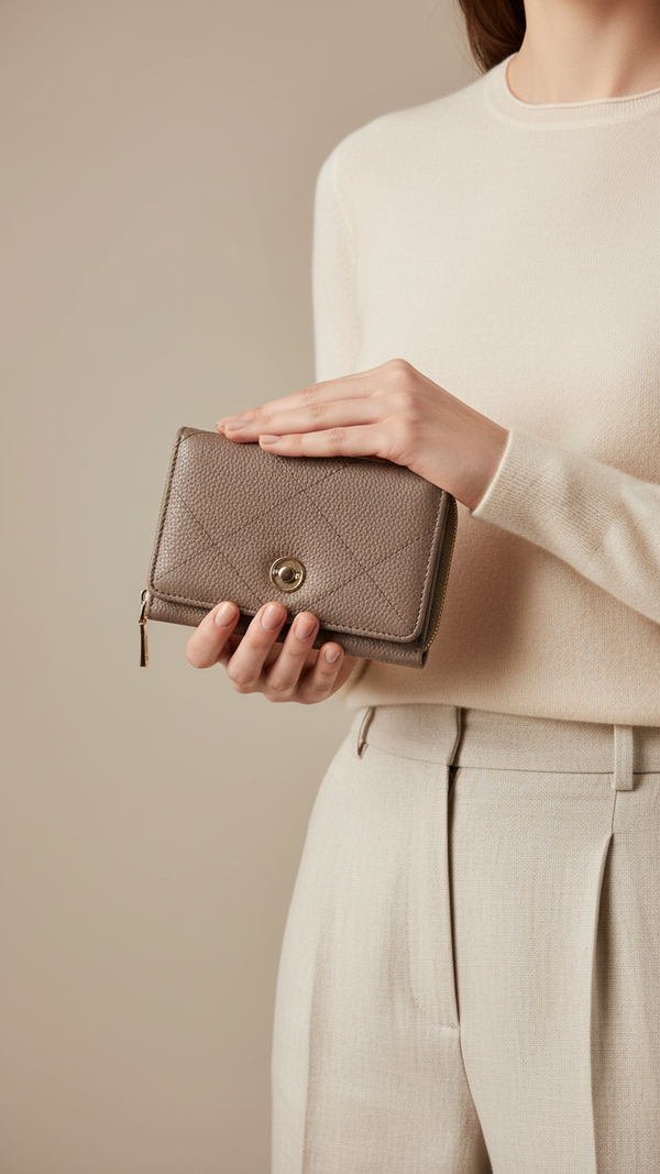 Grey Casual Wallet For Women P71127