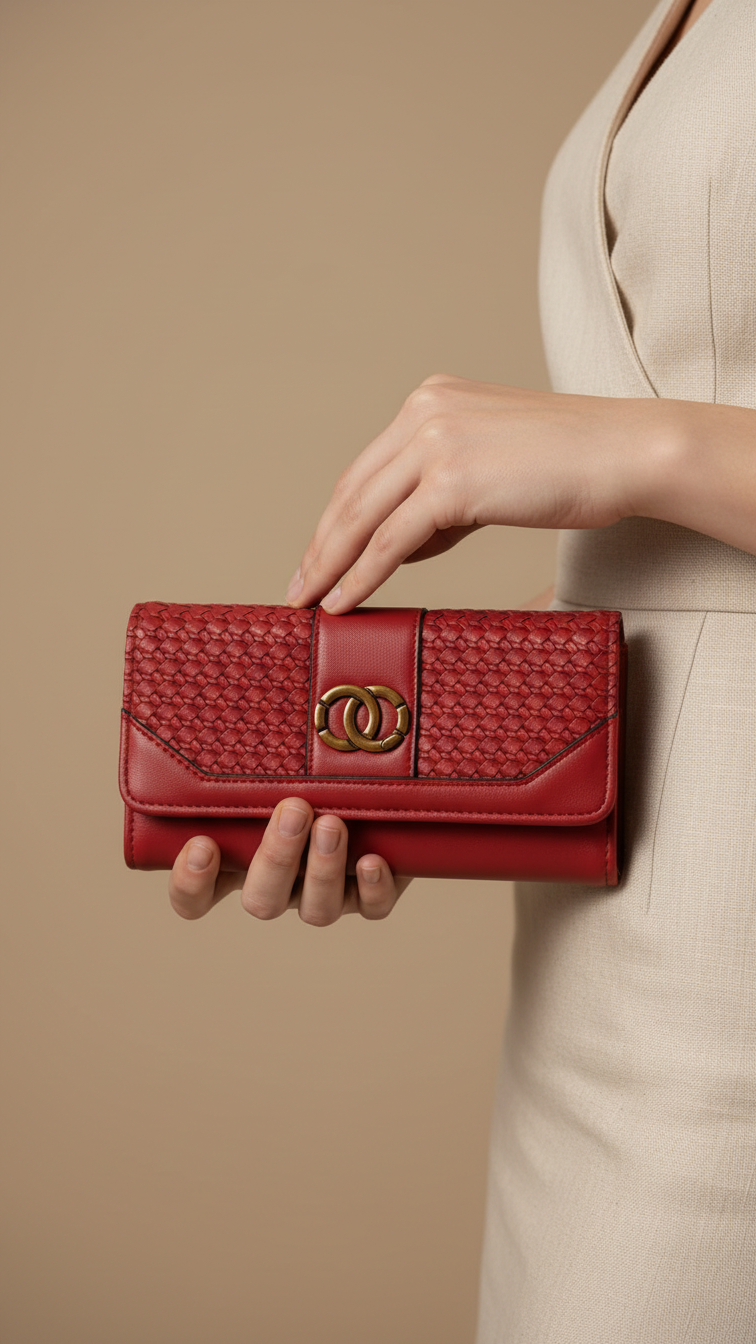 Red Casual Wallet For Women P71129