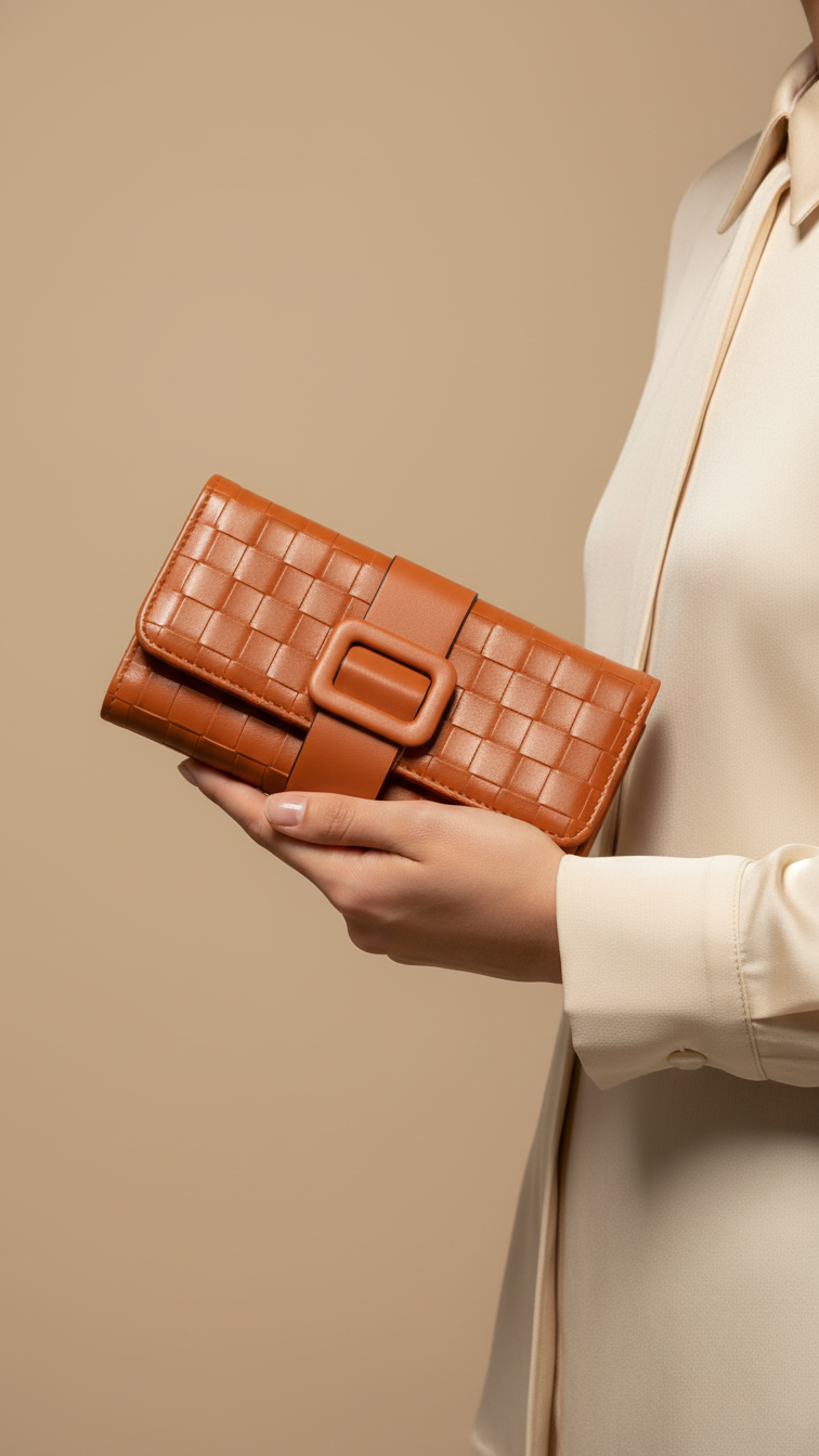 Brown Casual Wallet For Women P71132