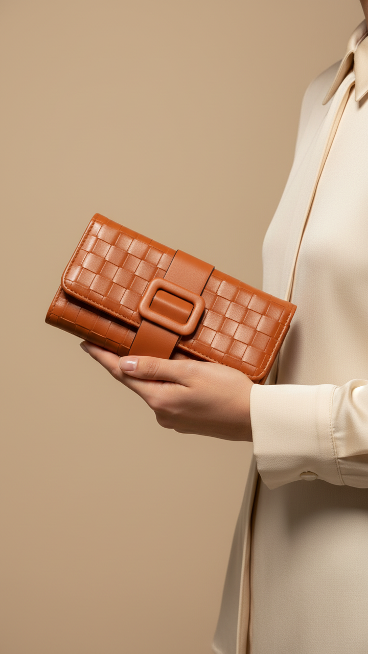 Brown Casual Wallet For Women P71132