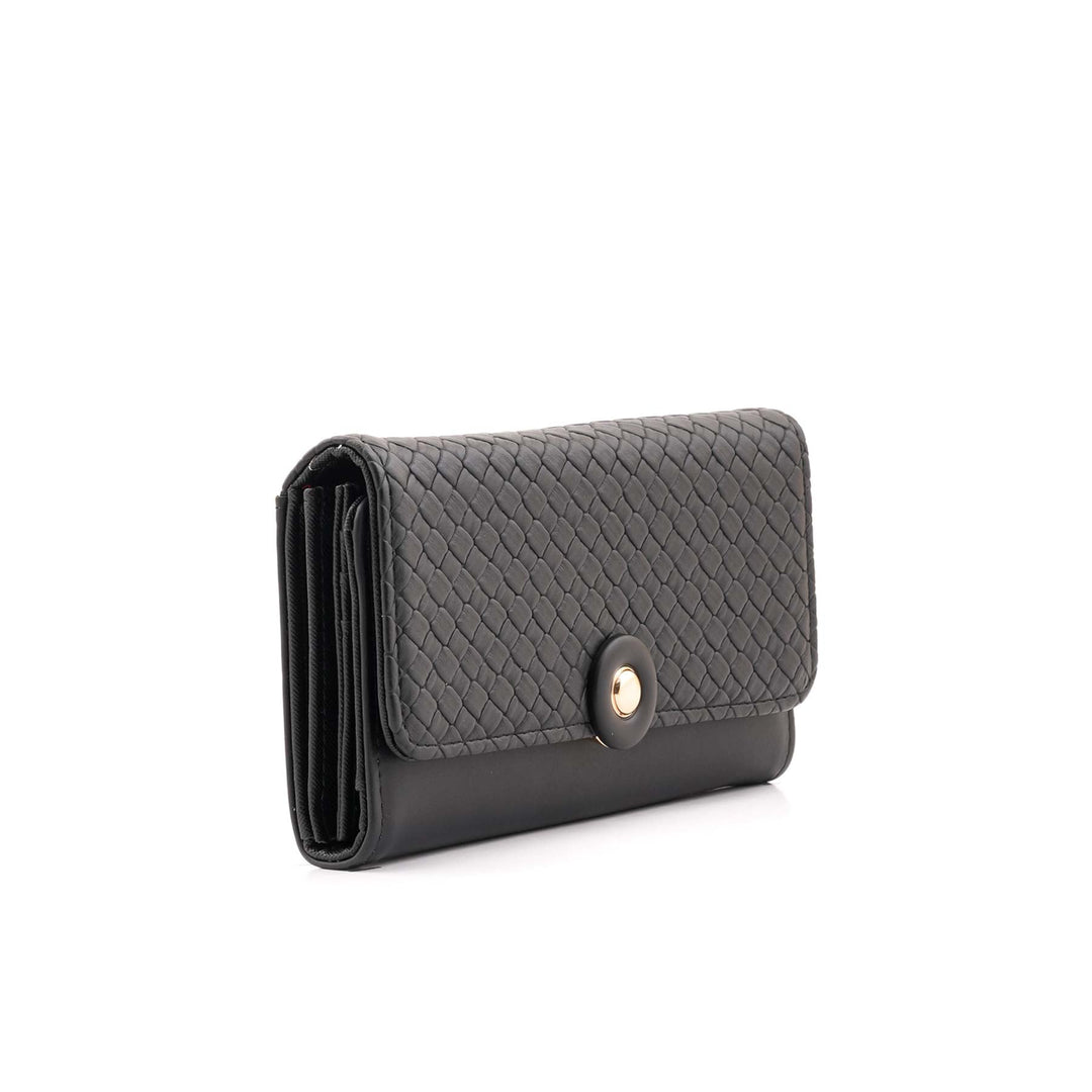Black Casual Wallet For Women P71133