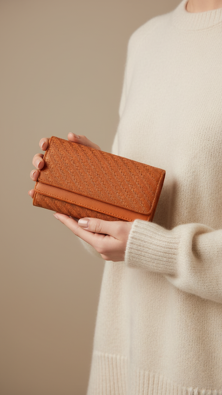 Brown Casual Wallet For Women P71134