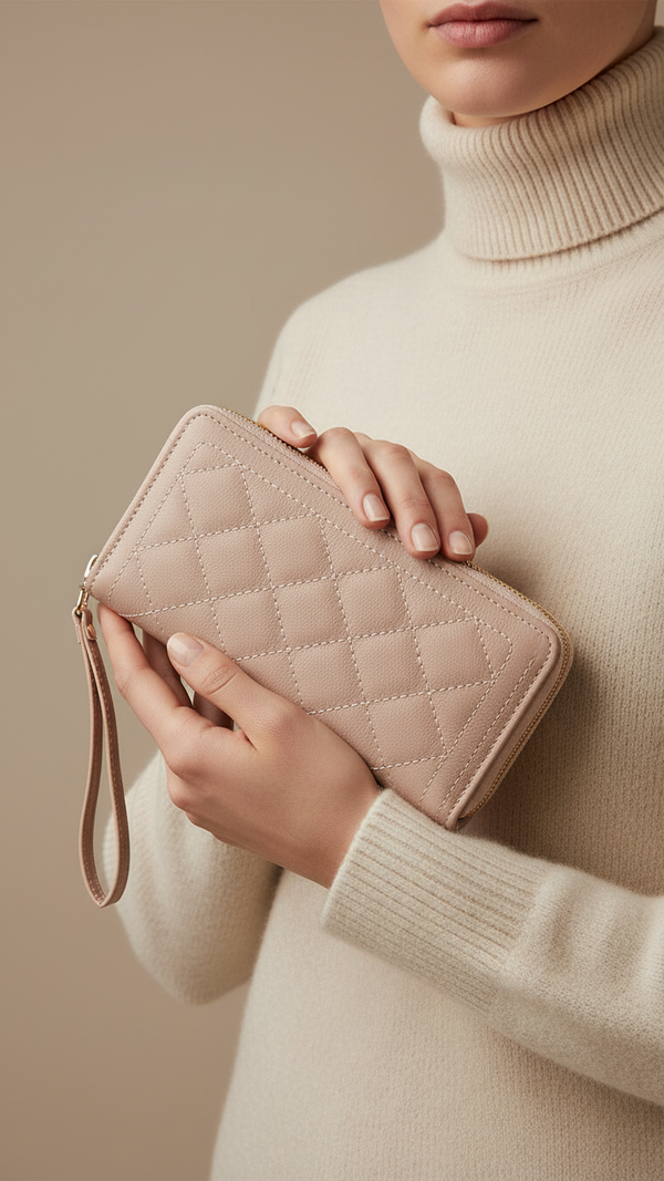 Beige Casual Wallet For Ladies P71142