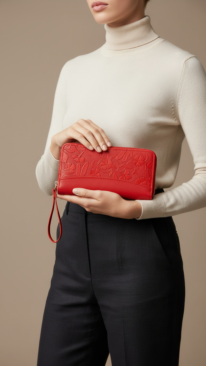Red Casual Wallet For Women P71143