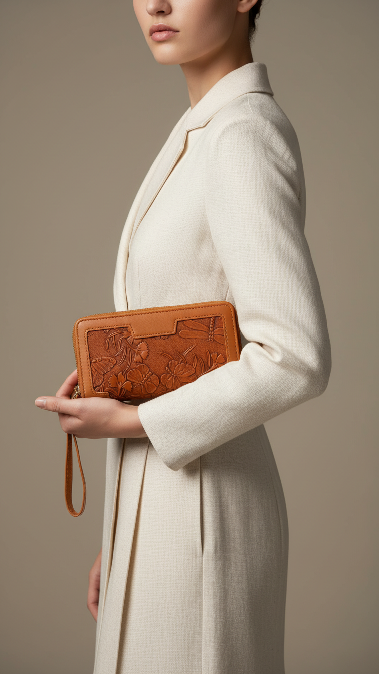 Brown Casual Wallet For Women P71144