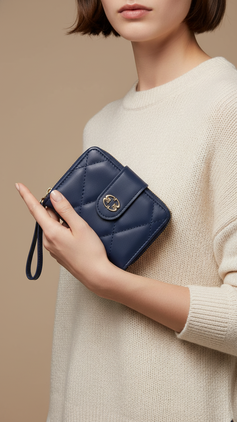 Blue Casual Wallet For Women P71147