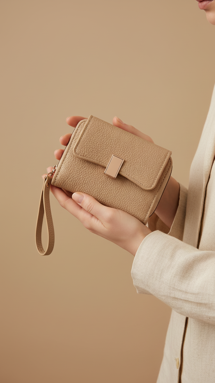 Beige Casual Wallet For Women P71153