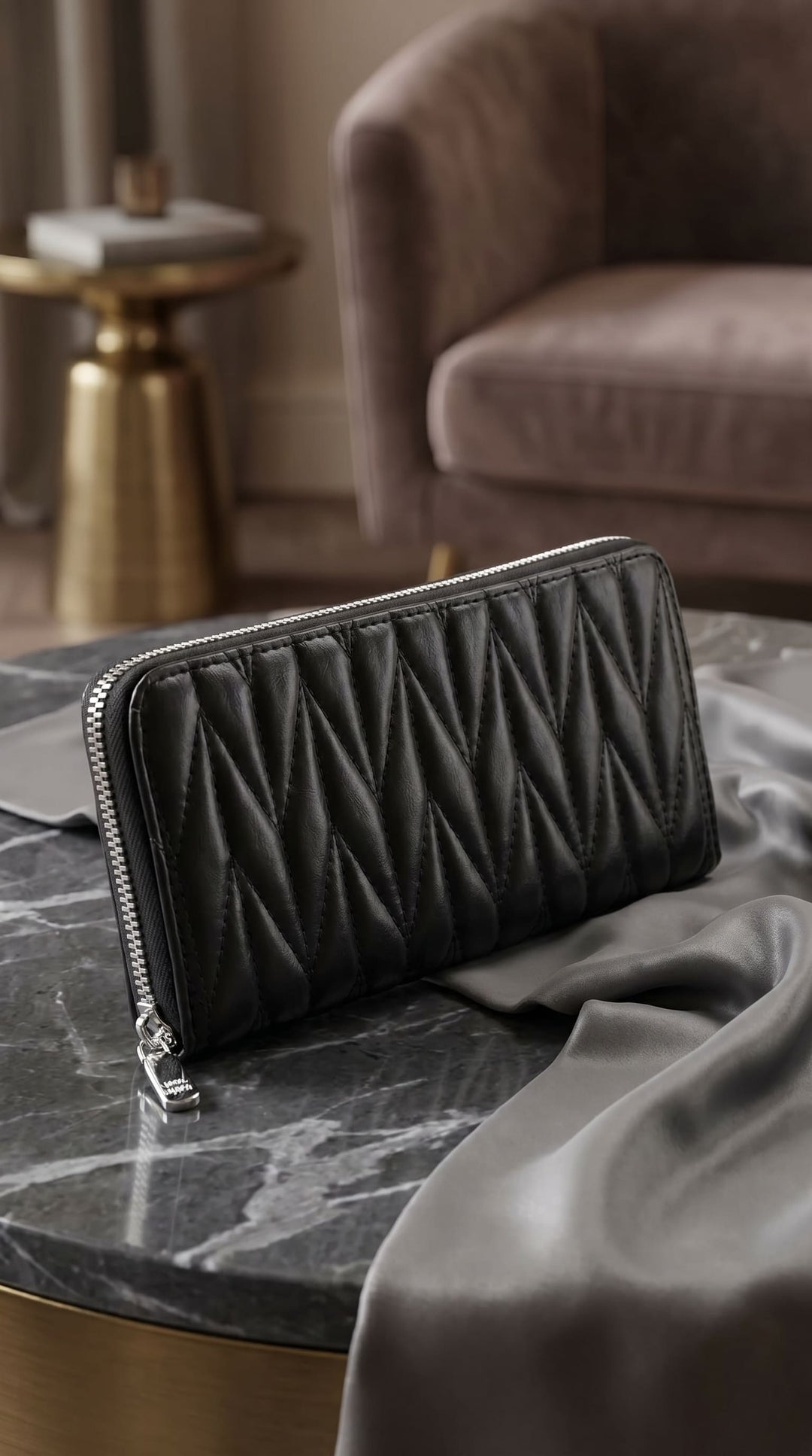 Black Casual Wallet For Women P71161