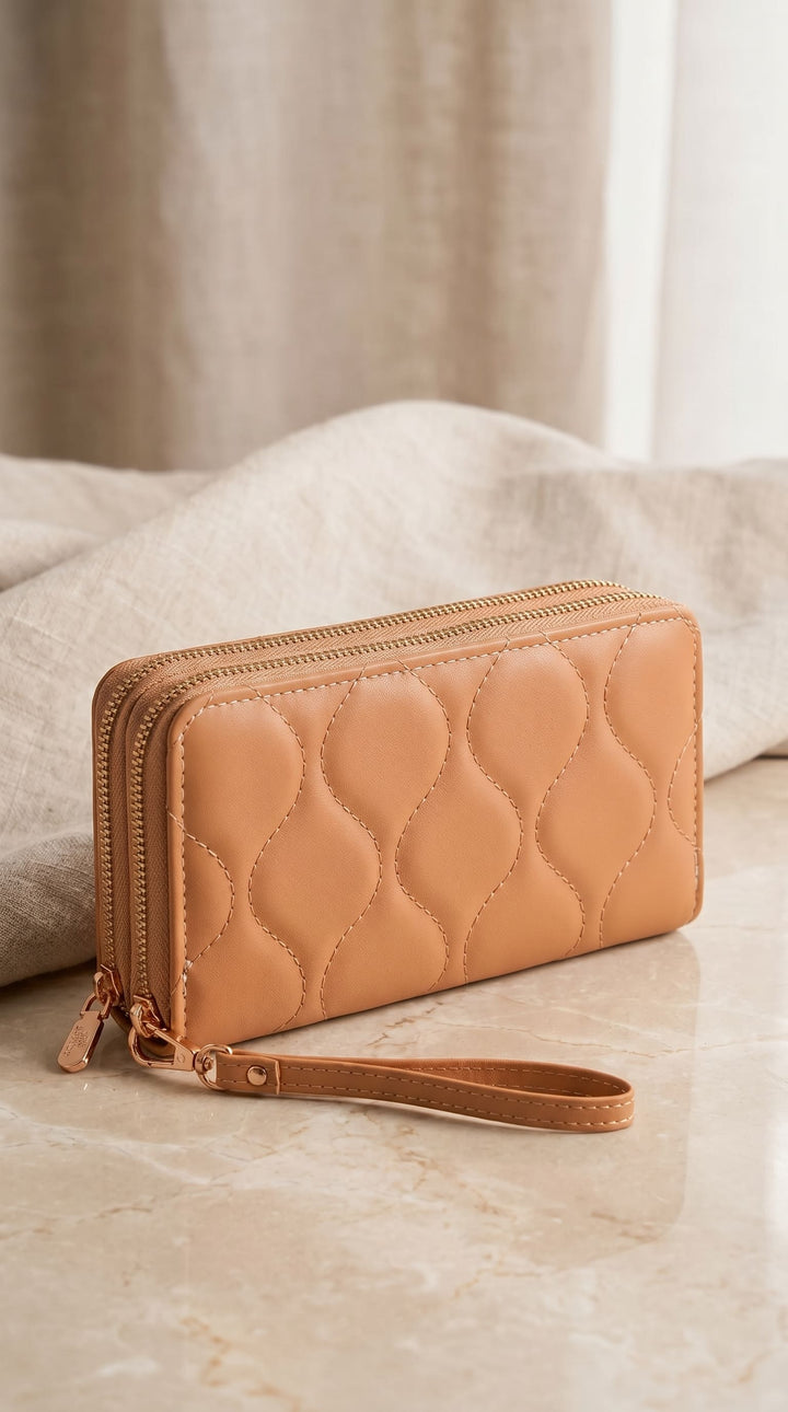 Beige Casual Wallet For Women P71167
