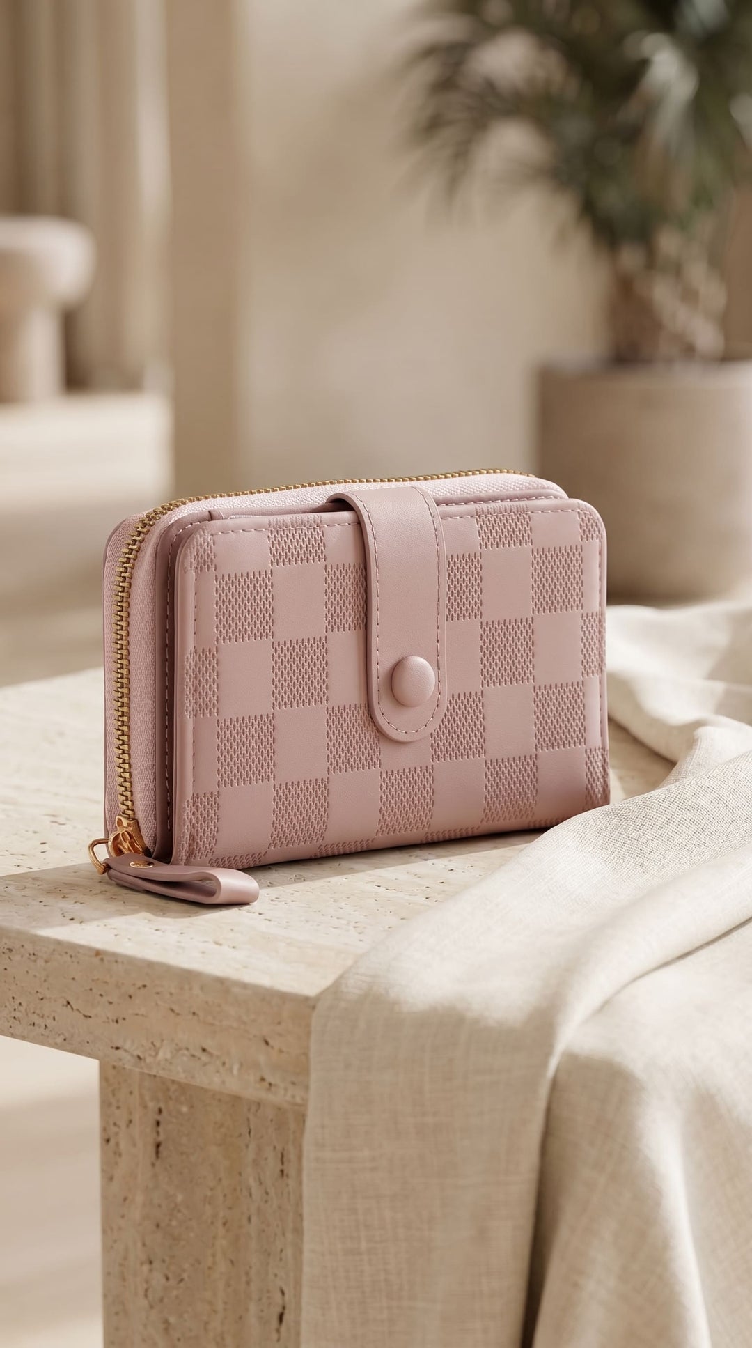Beige Casual Wallet For Ladies P71169