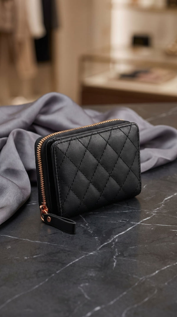 Black Casual Wallet For Women P71172