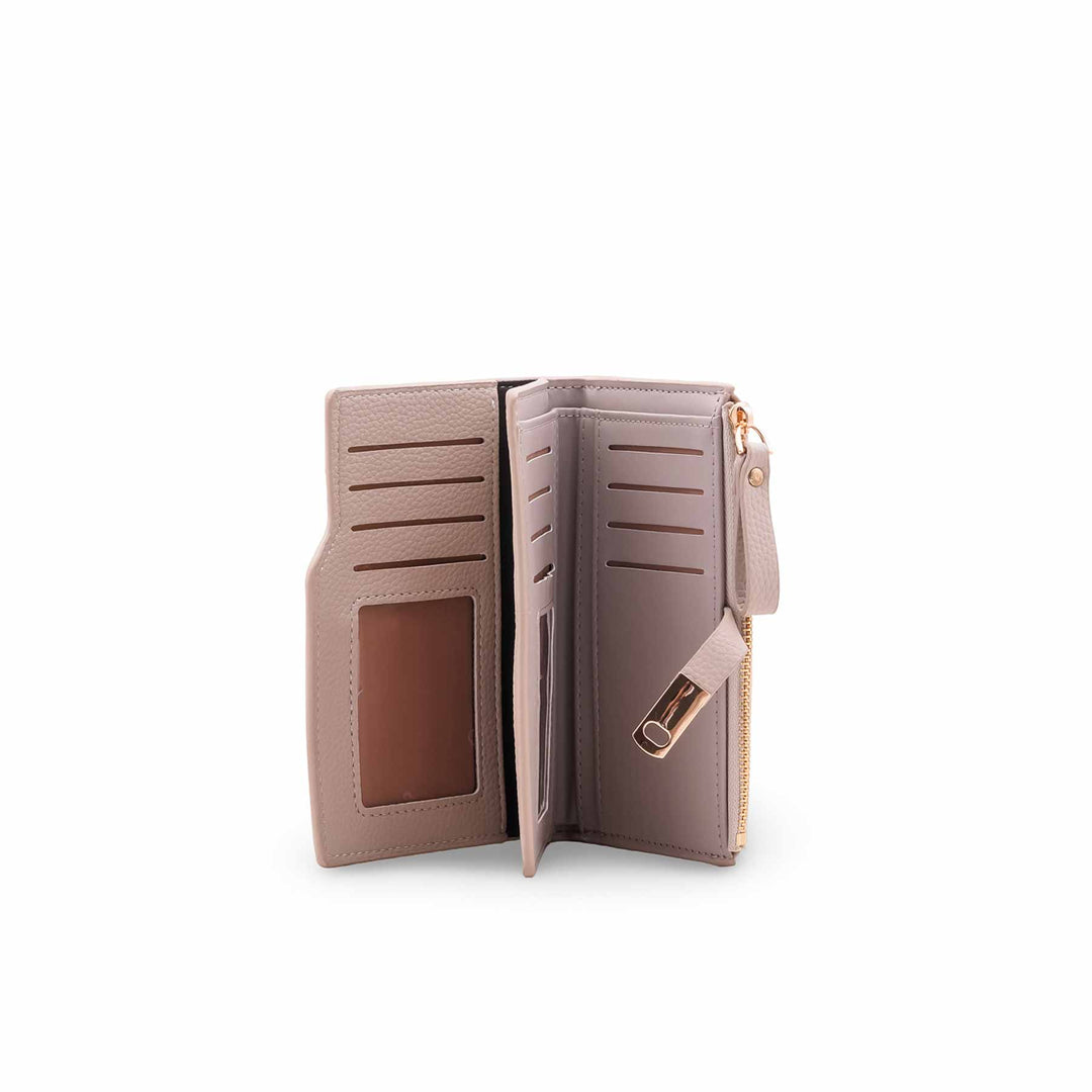 Beige Casual Wallet For Ladies P71175