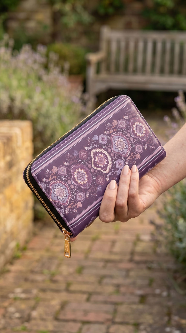 Purple Casual Wallet For Ladies P71187