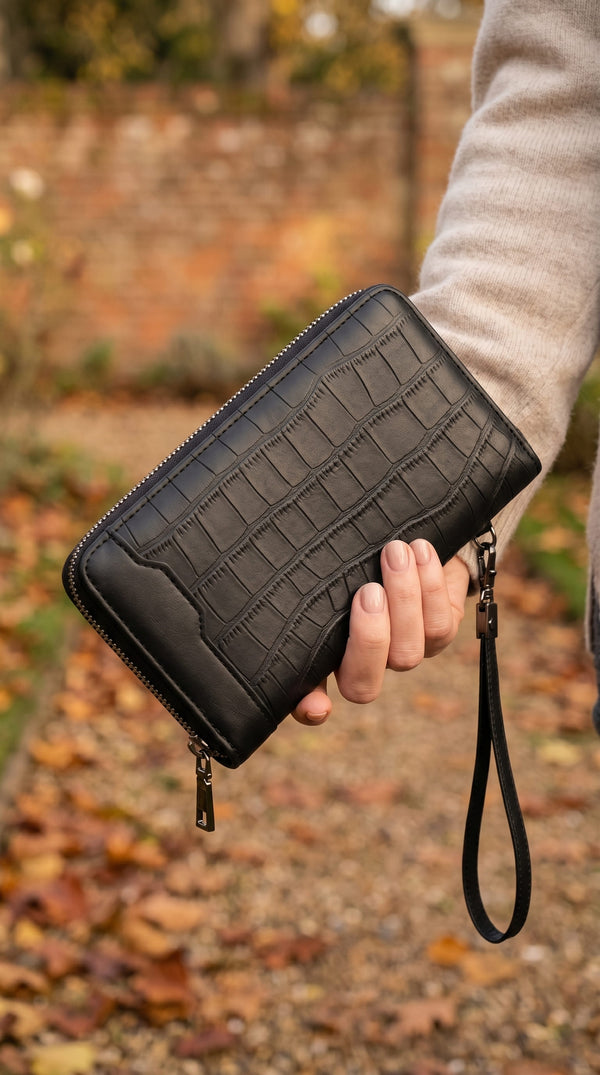 Black Casual Wallet For Ladies P71197