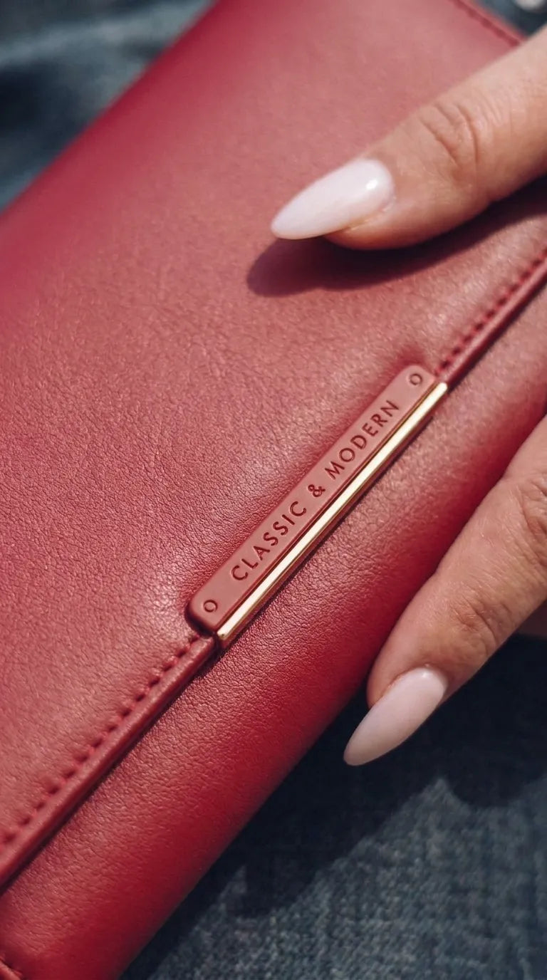 Maroon Formal Wallet For Women P71230