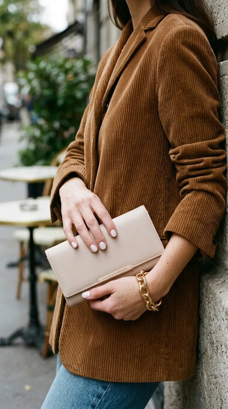 Beige Formal Wallet For Women P71230