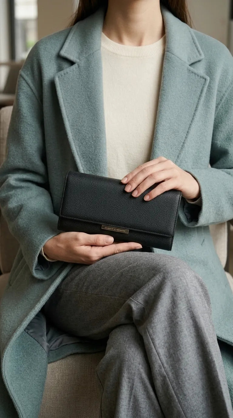 Black Formal Wallet For Women P71231