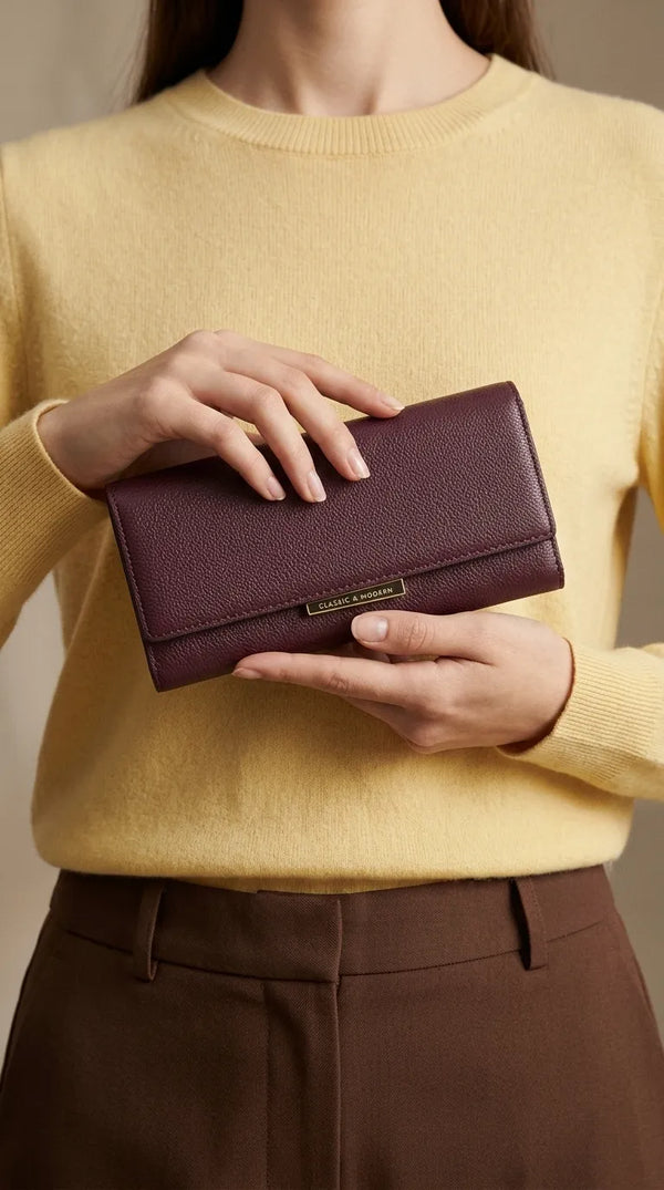 Maroon Formal Wallet For Women P71231