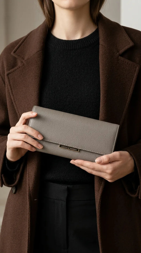Grey Formal Wallet For Women P71231
