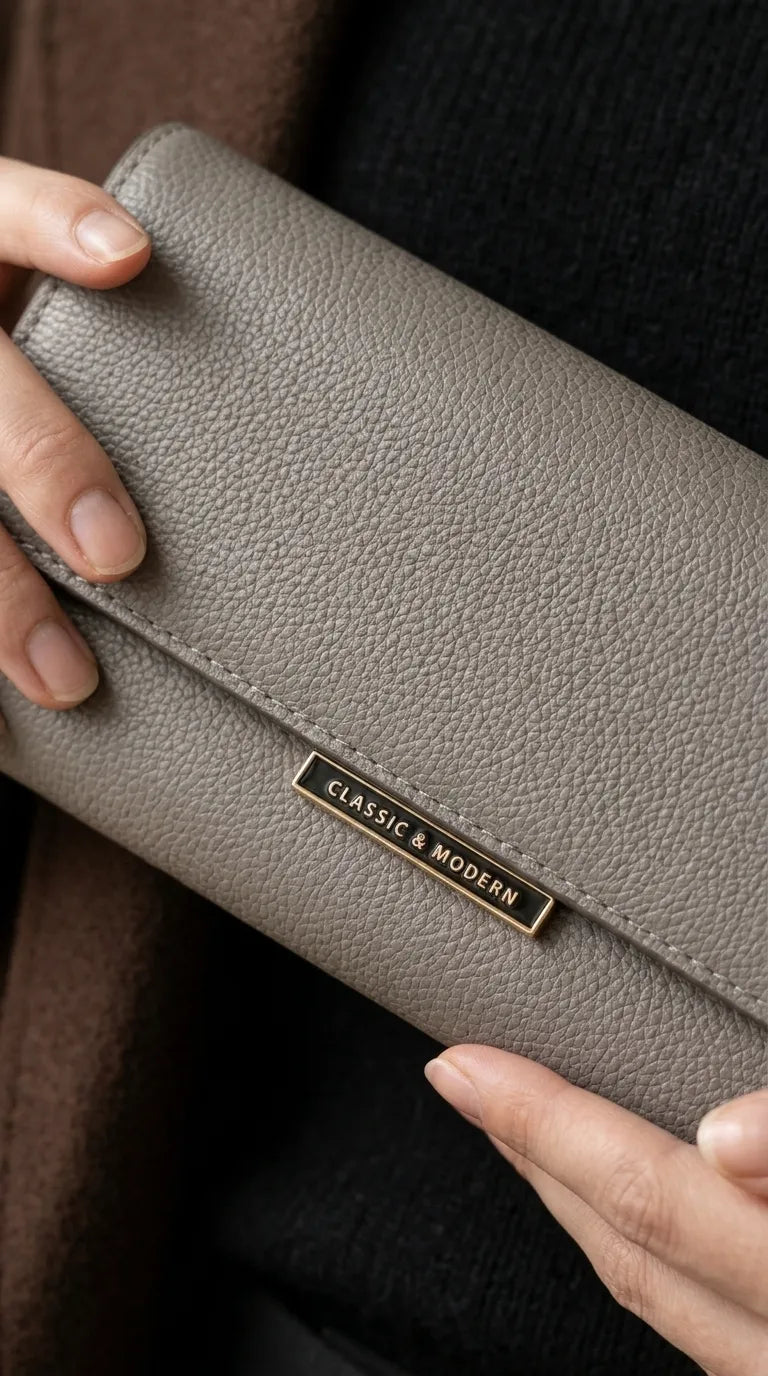 Grey Formal Wallet For Women P71231