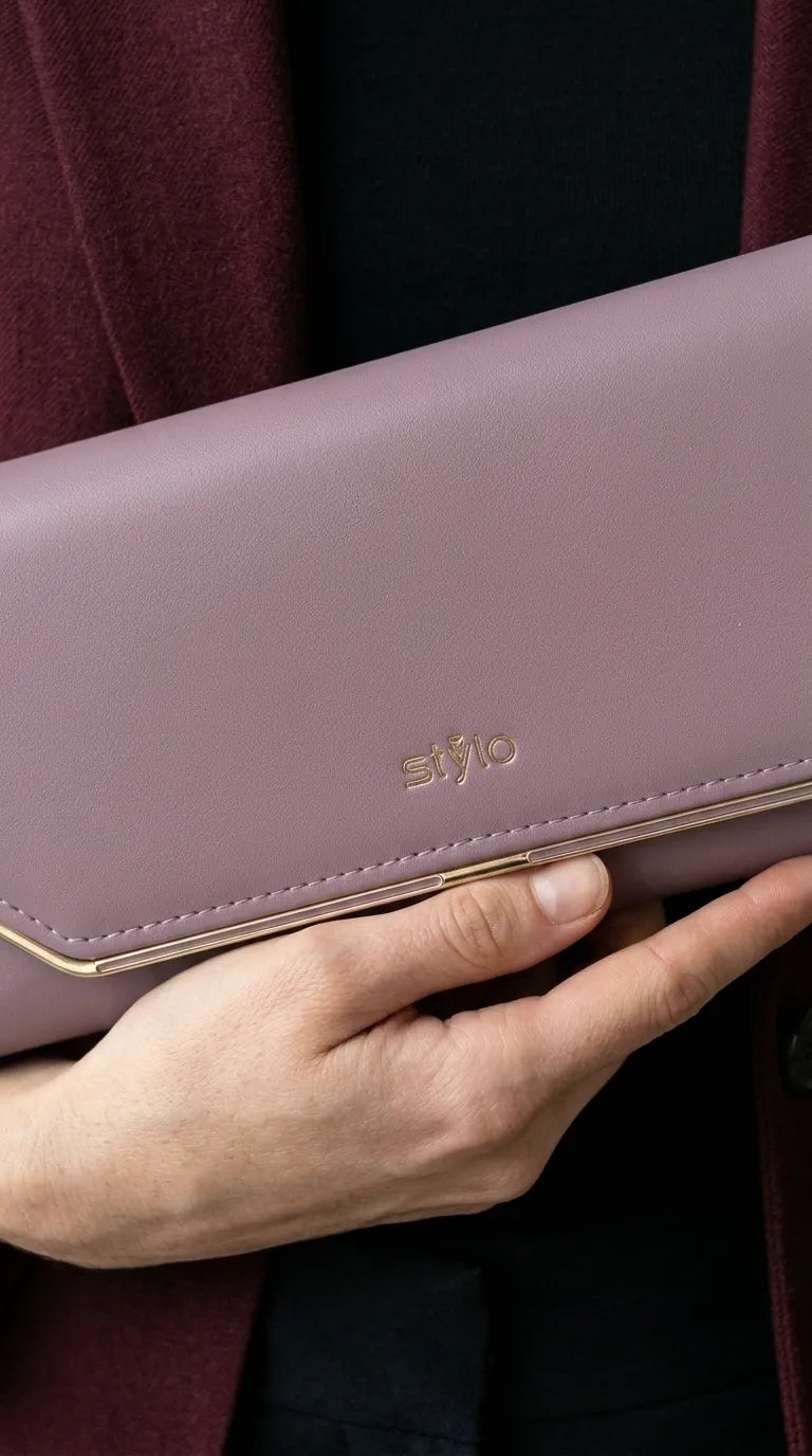 Purple Formal Wallet For Women P71232
