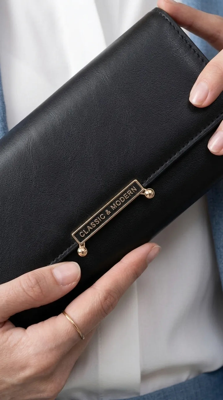 Black Formal Wallet For Women P71233