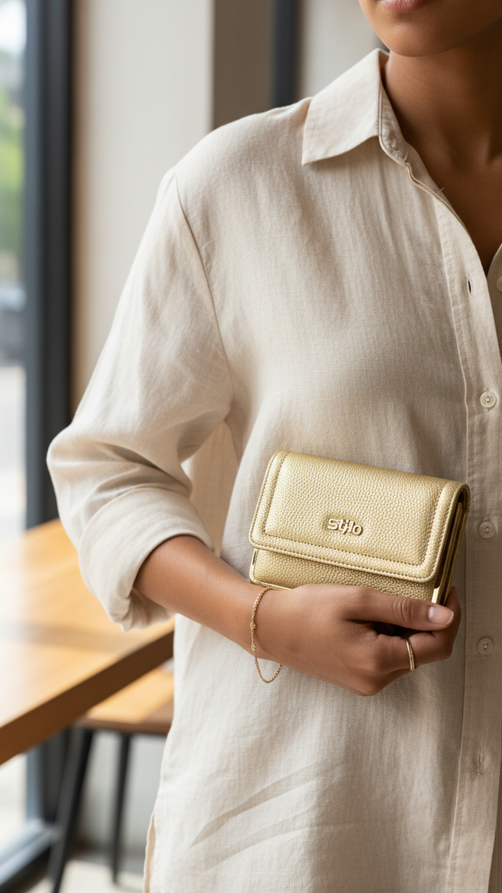 Golden Formal Pouch P97602