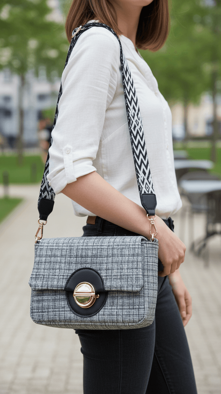 Black Casual Pouch For Women P97609