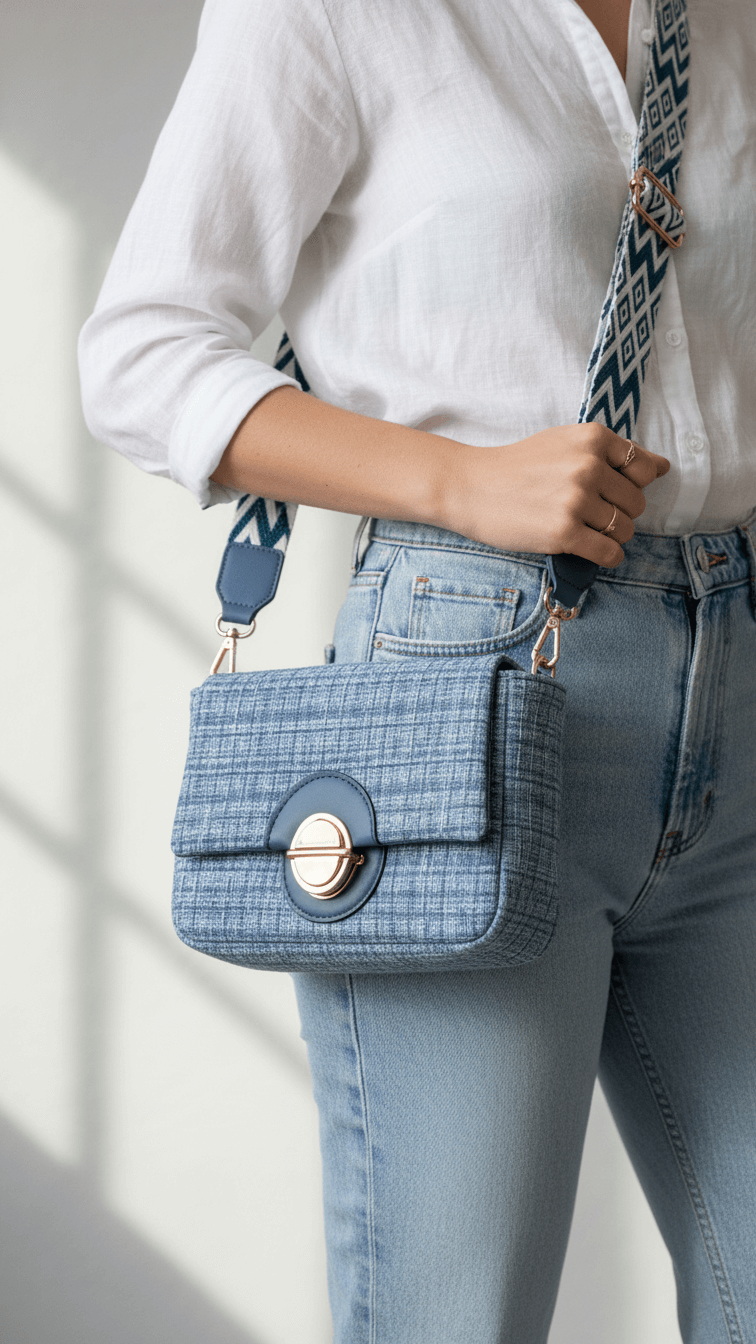 Blue Casual Pouch For Women P97609