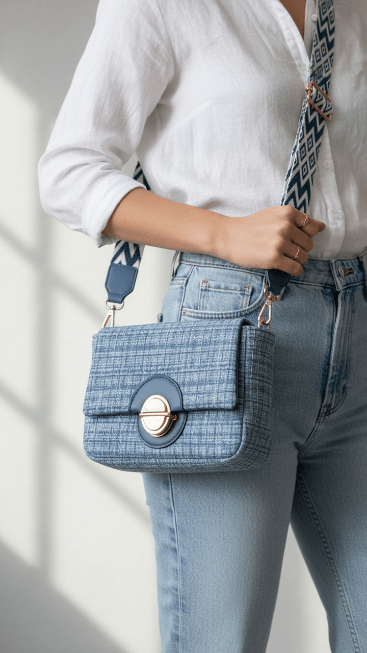 Blue Casual Pouch For Women P97609