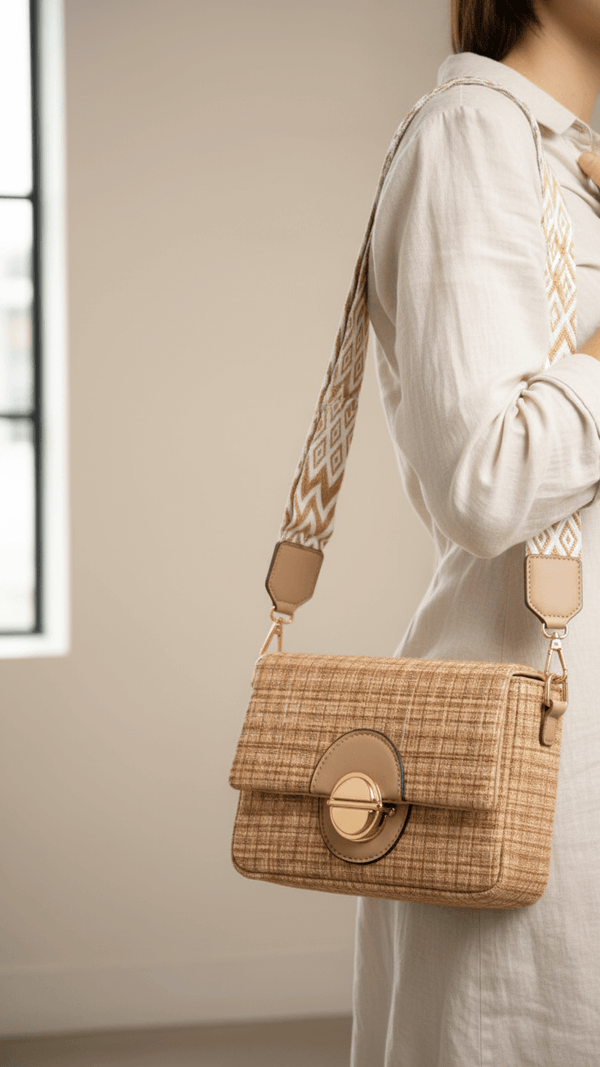 Khaki Casual Pouch For Women P97609