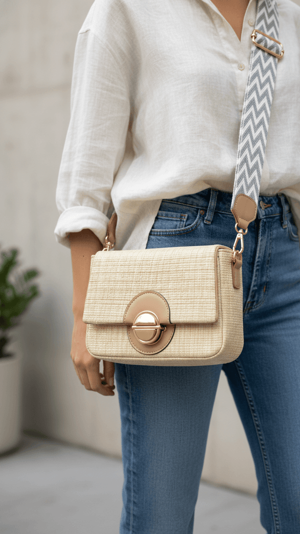 Beige Casual Pouch For Women P97609