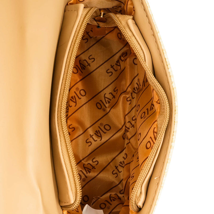 Beige Casual Pouch For Women P97609