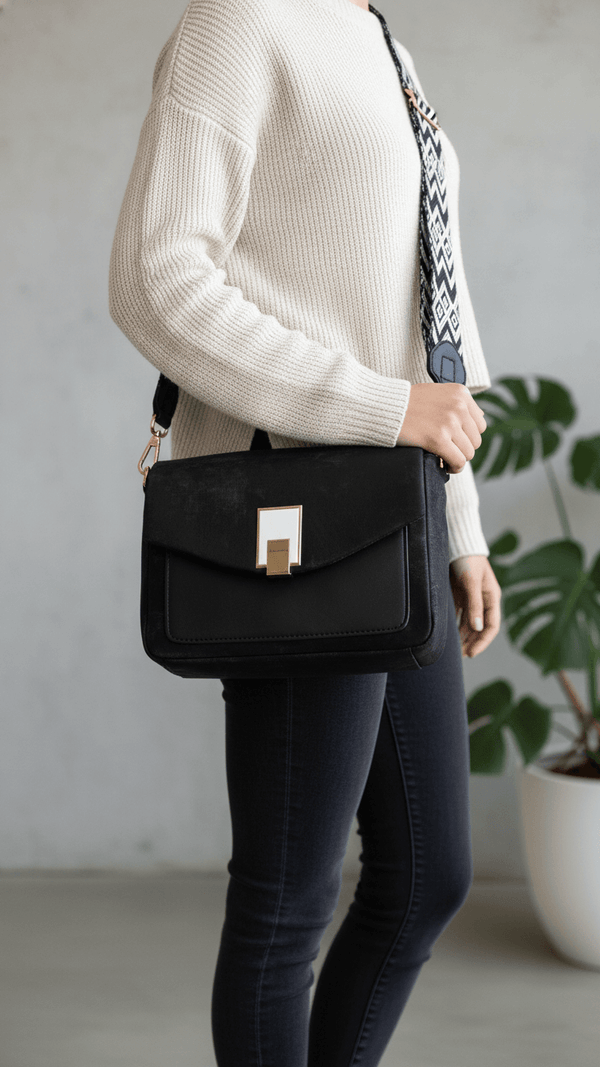 Black Casual Pouch For Women P97612