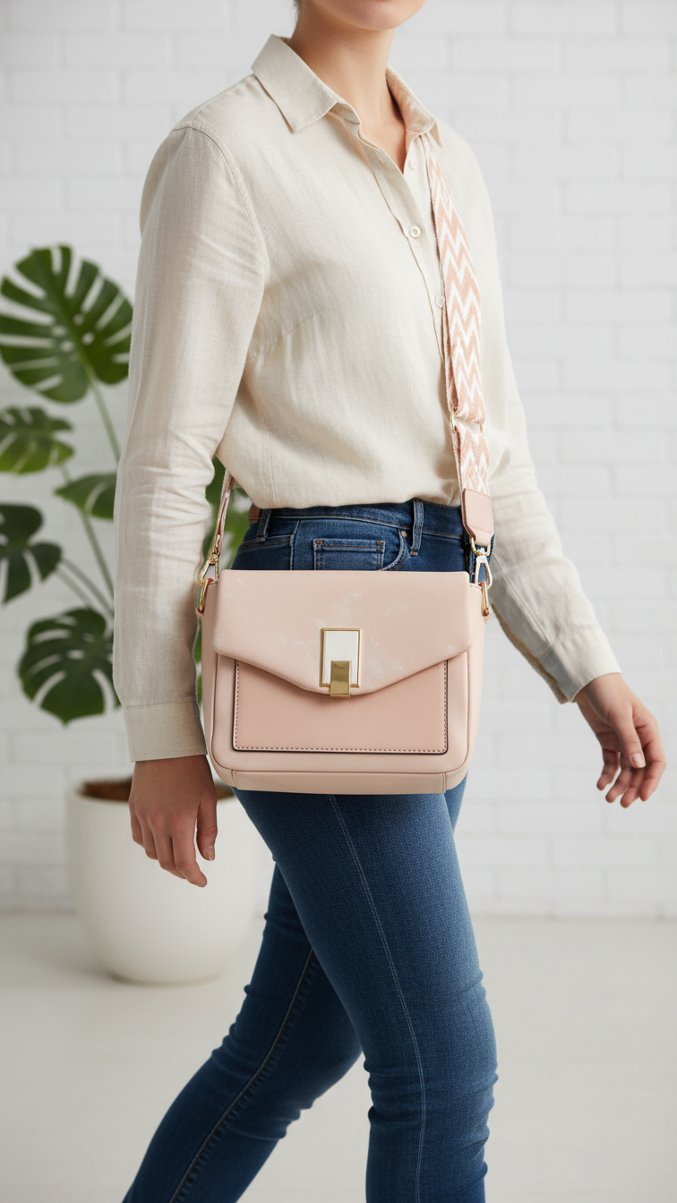 Pink Casual Pouch For Women P97612