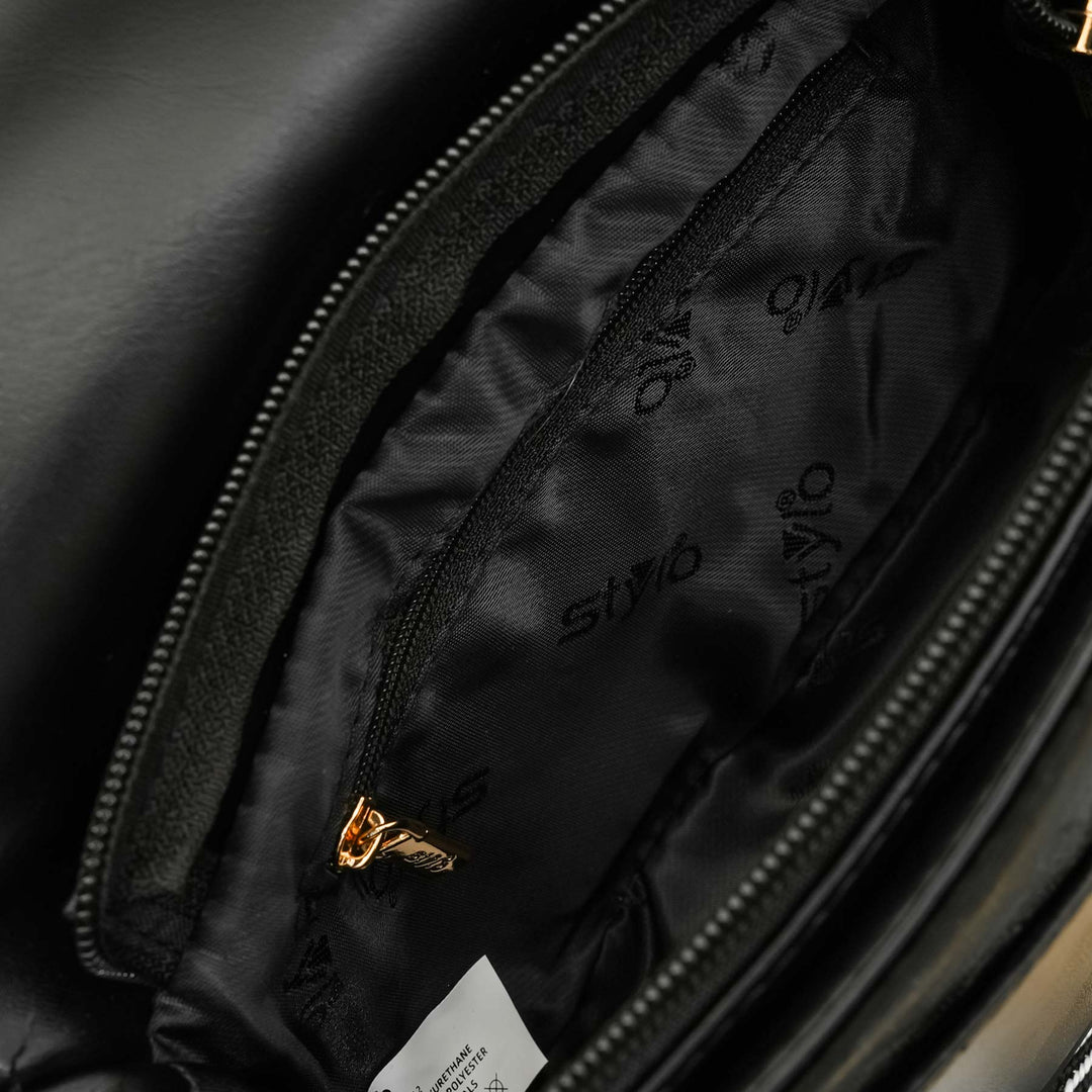 Black Casual Pouch For Women P97612