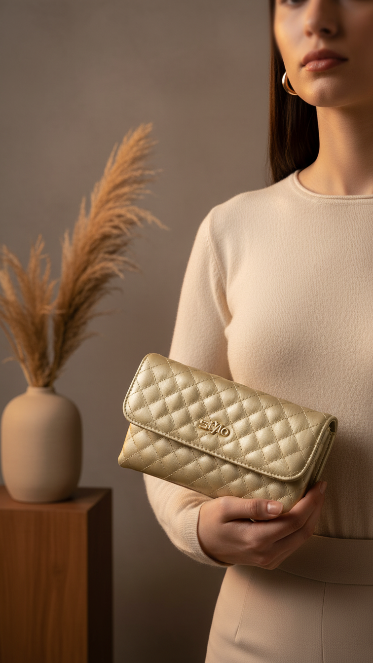 Golden Formal Pouch P97614