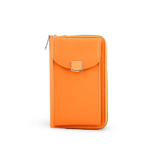 Orange Casual Pouch For Women P97619