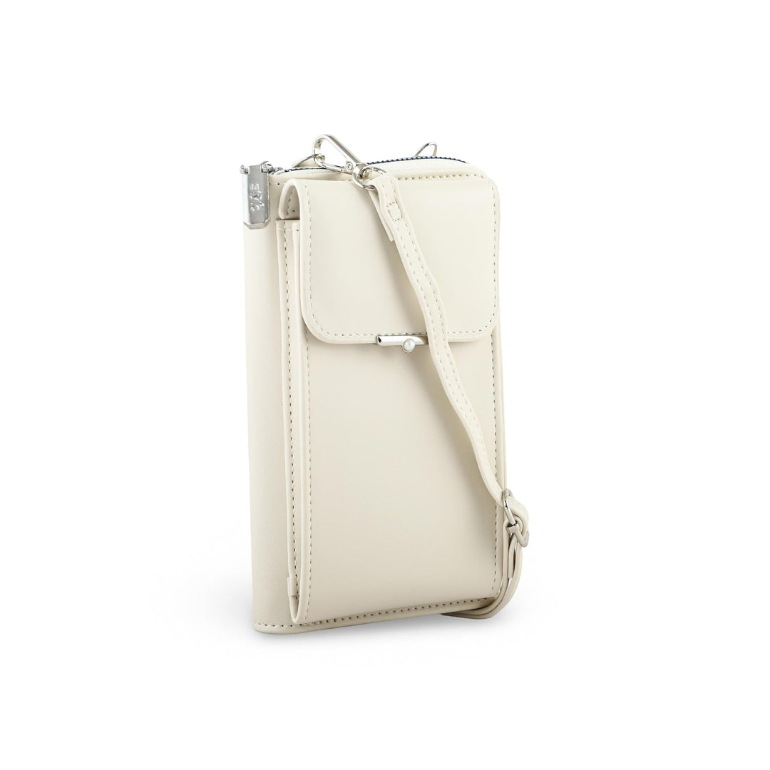 White Casual Pouch For Women P97620
