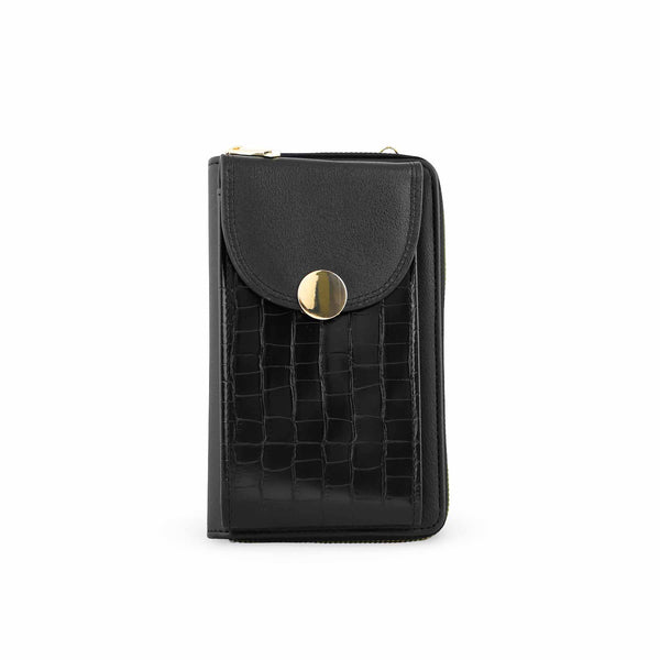 Black Casual Pouch For Ladies P97622