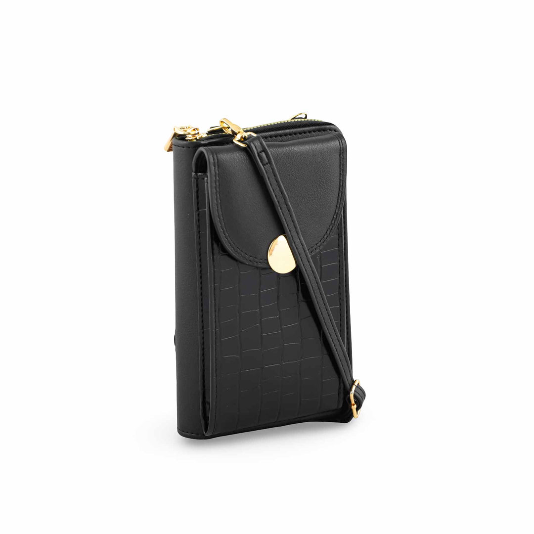 Black Casual Pouch For Ladies P97622