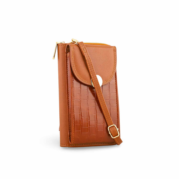 Brown Casual Pouch For Ladies P97622
