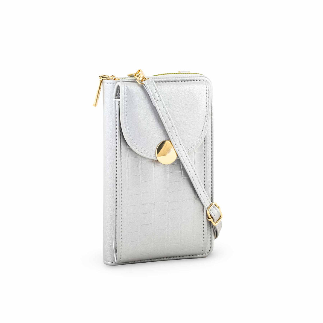 Silver Casual Pouch For Ladies P97622