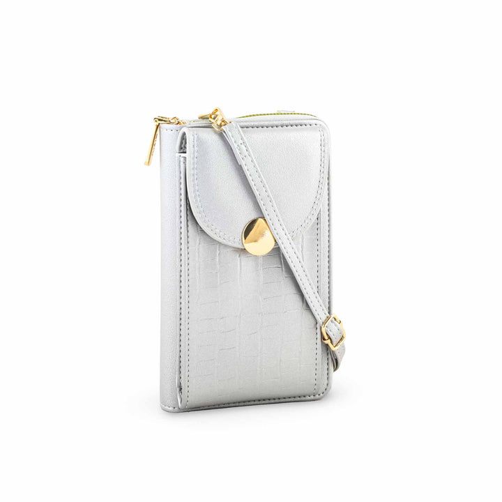 Silver Casual Pouch For Ladies P97622