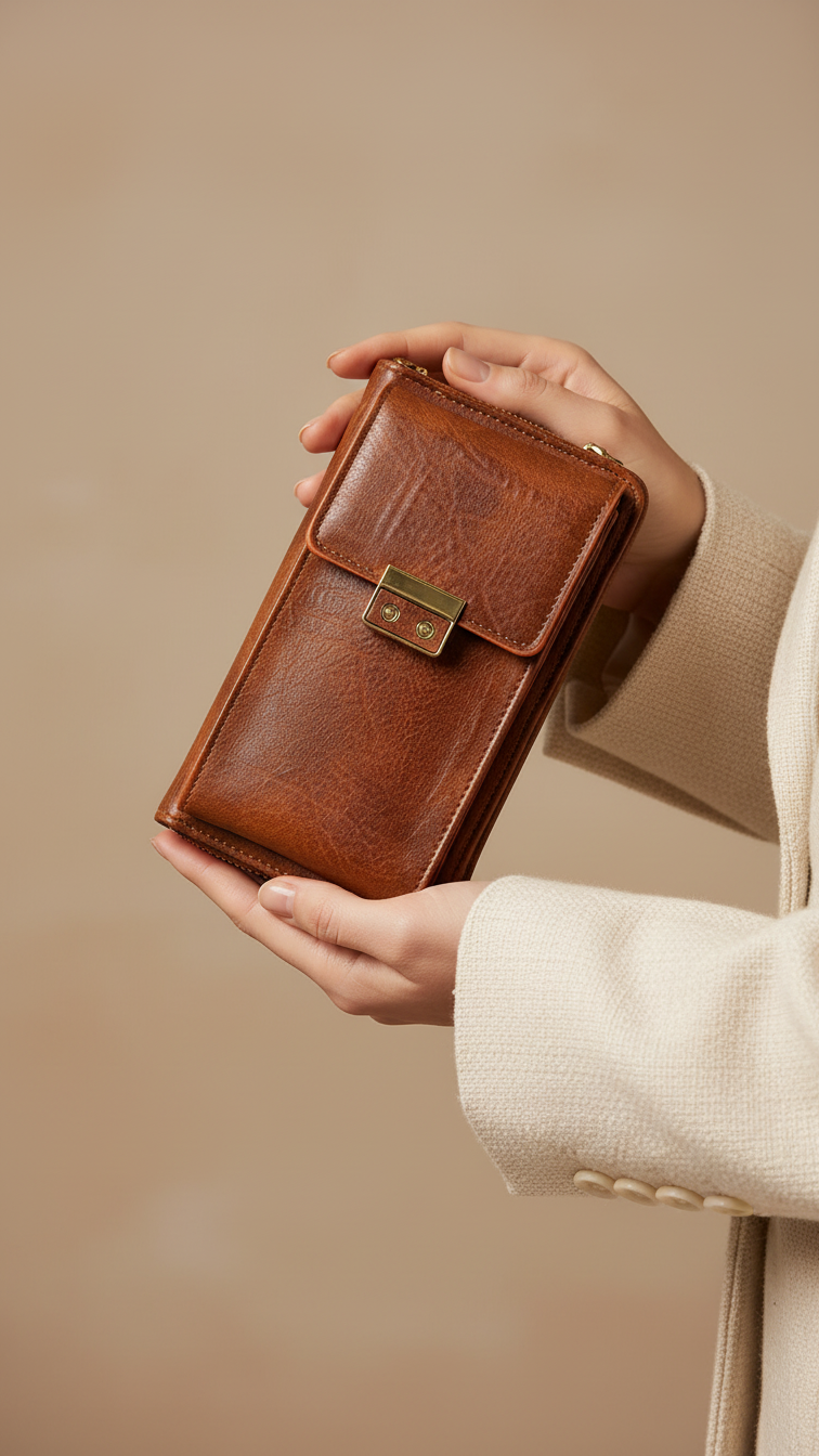 Brown Casual Pouch P97633