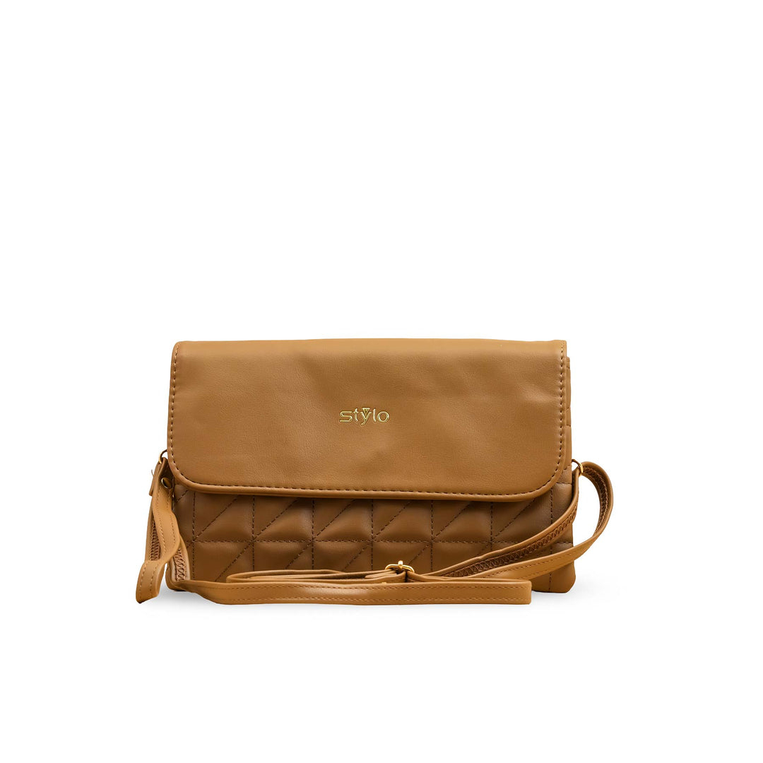 Khaki Casual Pouch For Ladies P97641
