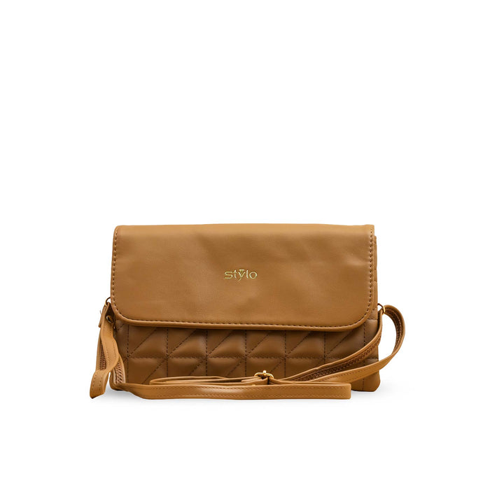 Khaki Casual Pouch For Ladies P97641