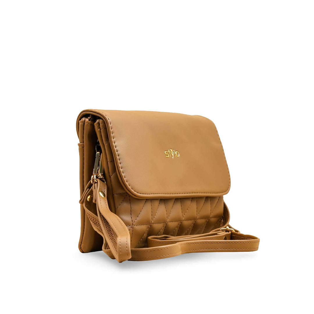 Khaki Casual Pouch For Ladies P97641