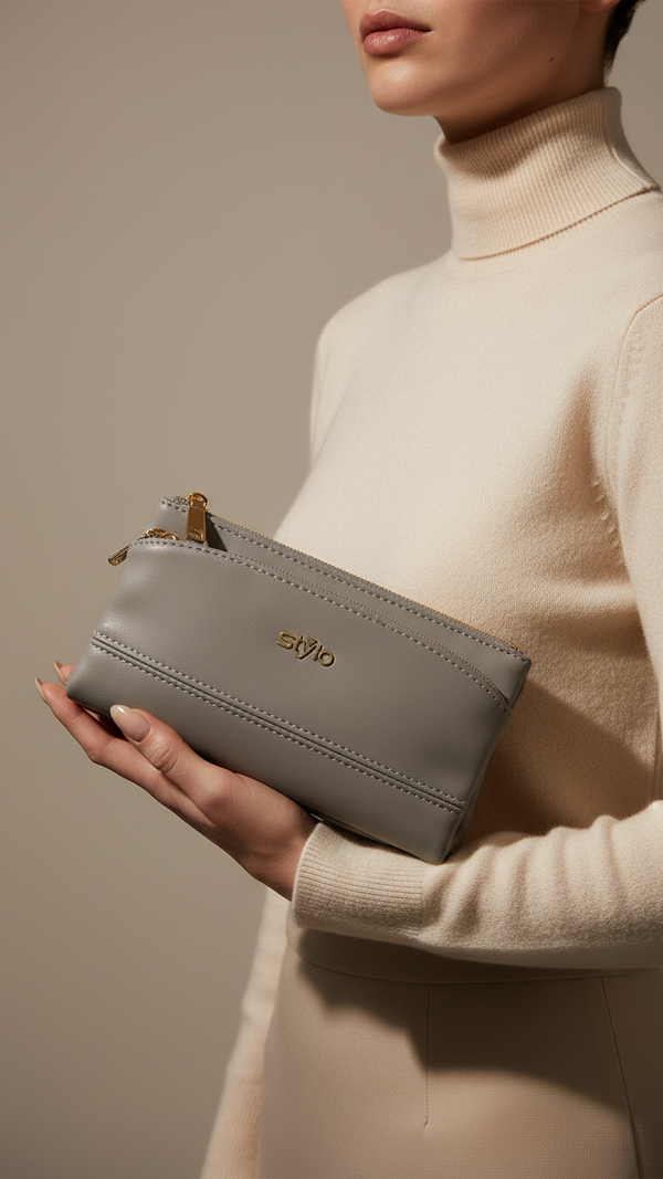 Grey Casual Pouch P97644